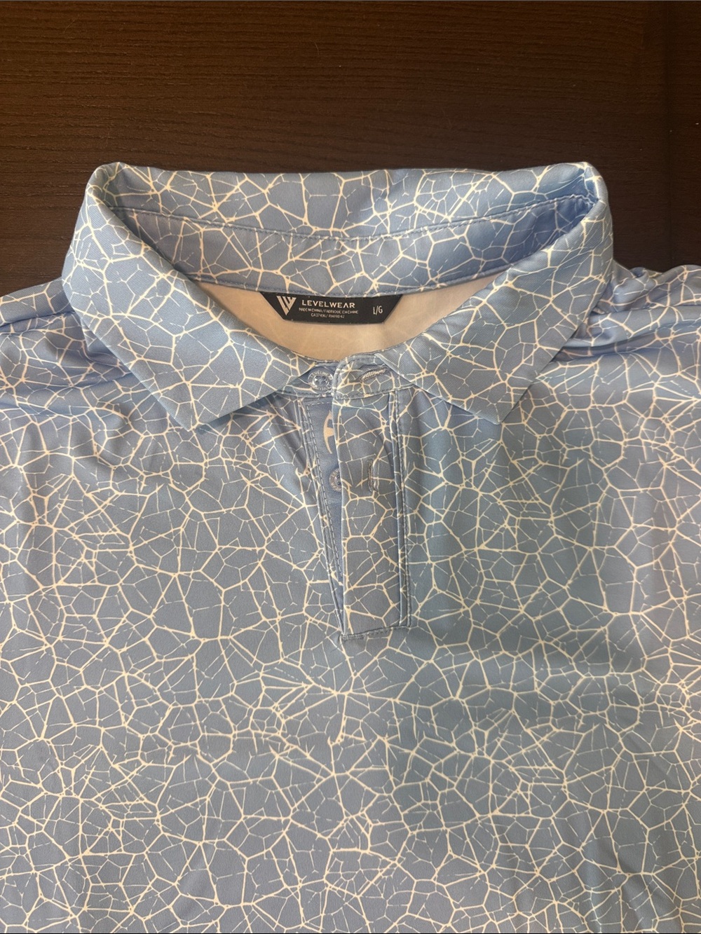 Levelwear- Men's Light Blue Patterned Polo